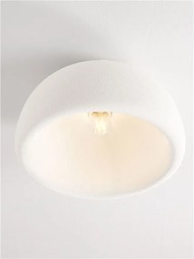 Lustra aplicata tavan cu textura granulata Davo 43cm, alb piatra