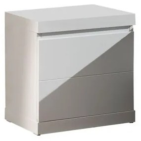 Noptieră Vipack Lara White, lățime 44 cm, alb