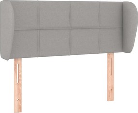 vidaXL Tăblie de pat cu aripioare gri deschis 103x23x78/88 cm textil