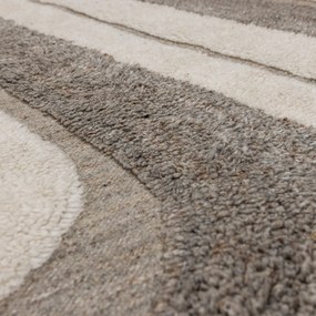 Covor gri/bej din amestesc de lână 170x240 cm Moro – WOOOD