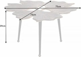 Masuta cu aspect deosebit Ginkgo Leafs 75cm, auriu