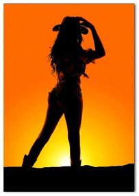 Fotografie imprimată pe sticlă Figura cowgirls