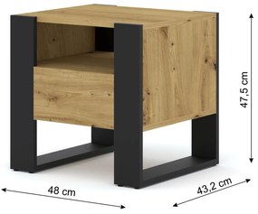 Noptieră Molli 48 (stejar artisan). 1060977