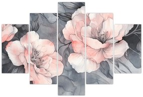 Tablou - Schiță de flori (150x105 cm)