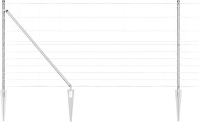 vidaXL Stâlp de gard. Galvanizat 50 x 1,2 m Oțel