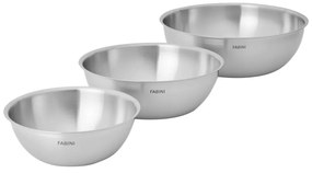 Boluri argintii 3 buc. din oțel inoxidabil ø 25,5 cm Lucca 3.0 – FABINI