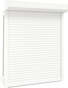 vidaXL Obturator rulant Manual Alb 110 x 130 cm Aluminiu și Poliuretan