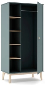 Șifonier de copii verde prăfuit 90x180x52 cm Esteban – Marckeric