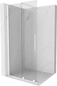 Mexen Velar perete de duș culisant Walk-in 120 x 200 cm, transparent 8 mm, alb - 871-120-000-03-20