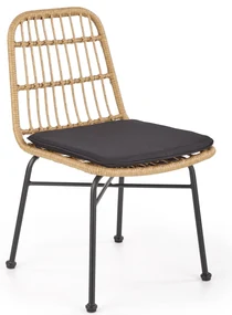 Scaun de grădină Karma K401 (natural + negru). 1118276