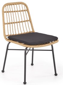 Scaun de grădină Karma K401 (natural + negru). 1118276