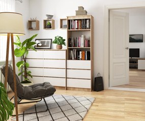 Raft Ravindra (stejar sonoma + alb). 1068934