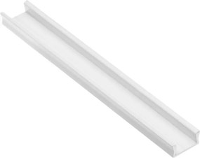 Set profil LED aplicat Glax Mini GTV, din aluminiu, alb, cu dispersor negru, 3 m Aluminiu, L:3000 mm; l:14.2 mm; H:6.6 mm, Alb/Negru, Glax Mini, 10 mm