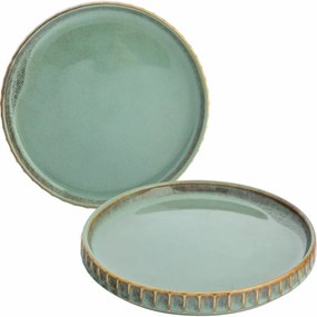 Altom Set of 2 saucers Reactive Sage 14 cm