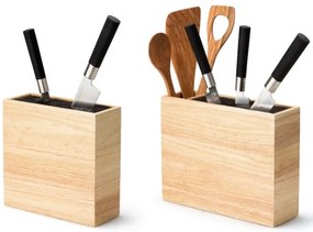 Suport de cuțite cu inserție flexibilă și compartiment 27,5x9x21,5 cm Continenta C3315