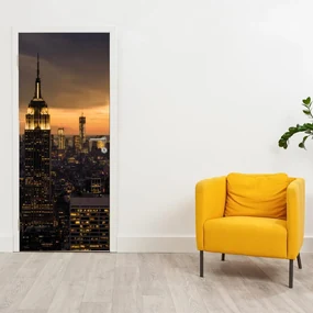 Fototapeta pentru ușă - New York în apus de soare (95x205cm)