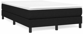 vidaXL Pat box spring cu saltea, negru, 120x190 cm, catifea