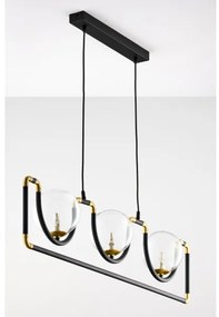 Lustră pe cablu Jupiter 1990 HANZA 3xG9/10W/230V negru/auriu