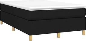 vidaXL Pat box spring cu saltea, negru, 120x190 cm, catifea
