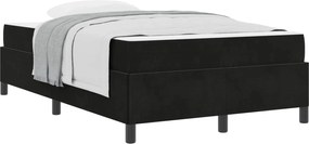 vidaXL Cadru de pat cu saltea Negru 120 x 200 cm țesătură