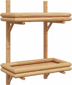 vidaXL Raft de perete cu raft Pe perete Maro 39 x 26 x 60 cm Bambus