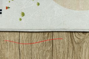 BAMBINO 1165 covor lavabil Grădină zoologică pentru copii anti-alunecare bej - SECUNDAR-COTATI PRODUSUL