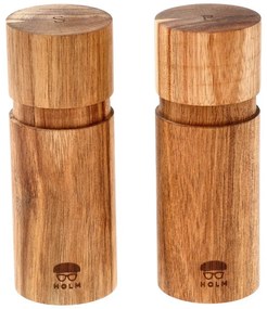 Set de râșnițe de sare și piper în culoare naturală 2 buc. din lemn – Holm