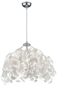 Lustră Trio Pendant Leavy, înălțime 150 cm, alb