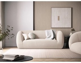 Canapea crem cu tapițerie din stofă bouclé 210 cm Essen – Cosmopolitan Design
