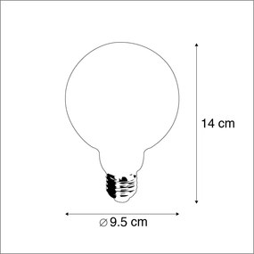 Lampă LED E27 reglabilă G95 opal 7,5W 806 lm 2700K