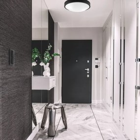 Plafonieră JONAS 2xE27/60W/230V d. 36 cm neagră