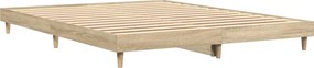 vidaXL Cadru pat fără saltea stejar sonoma 140x200 cm lemn prelucrat