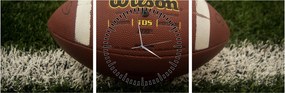 Tablou - Fotbal (cu ceas) (90x30 cm)
