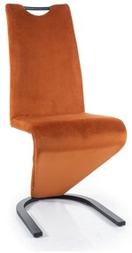 Scaun de bucaterie Ramona Velvet, portocaliu