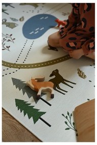 Covor de joacă pentru copii crem 123x180 cm Little Forest – Nattiot