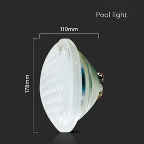 LED bec piscină 18W 12V IP68 6500K
