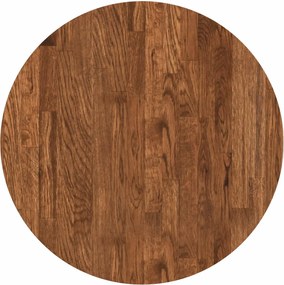 vidaXL Placă de masă Maro deschis Ø 50 x 2,5 cm Lemn de stejar masiv