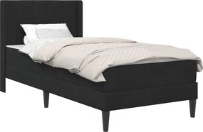 vidaXL Cadru de pat cu saltea Negru 90 x 190 cm Catifea