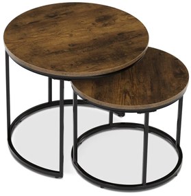 Set 2 măsuțe de cafea Conmovedor (old style wood). 1121145