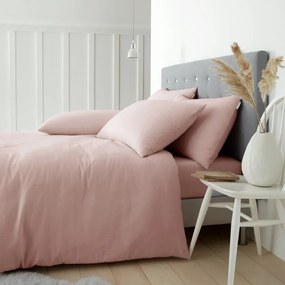 Lenjerie de pat roz din bumbac pentru pat de o persoană 135x200 cm – Catherine Lansfield