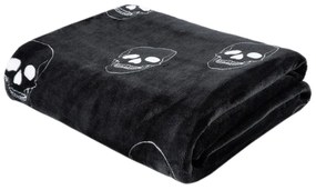 Pătură pentru copii gri închis din micropluș/cocolino 130x170 cm Skulls – Catherine Lansfield