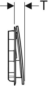 Clapeta de actionare cu 2 volume, rosu auriu periat, Geberit Sigma70 Rosu auriu