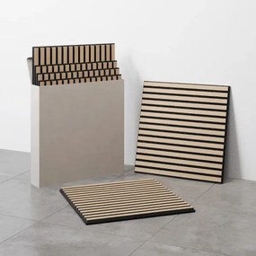 SET 4x panou acustic mural BATH DELUXE 54-060-08-86-12 DANVIKEN 60x60 cm stejar