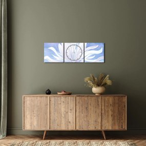 Tablou - Floare de lotus (cu ceas) (90x30 cm)