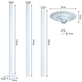 Brilagi - Lampă stradală LED de exterior URBANSPARK LED/120W/230V alb IP65