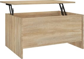 vidaXL Măsuță de cafea, stejar fumuriu, 80x55,5x41,5 cm, lemn compozit