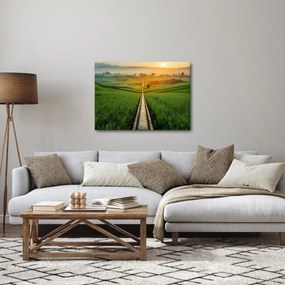 Tablou - Răsărit de soare peste vale (70x50 cm)
