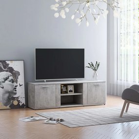 801165 vidaXL Dulap TV, gri beton, 120x34x37 cm, lemn prelucrat