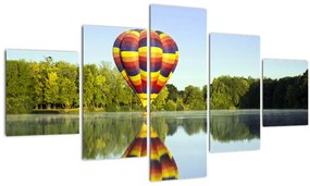 Tablou cu balon cu aer cald pe un lac (125x70 cm), în 40 de alte dimensiuni noi