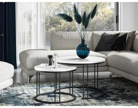 SET 2x măsuță de cafea RAGNAR negru/alb